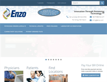 Tablet Screenshot of enzoclinicallabs.com